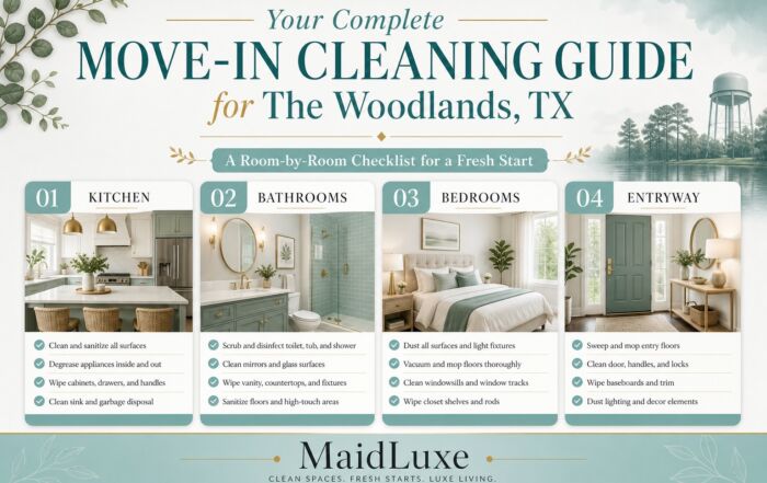 Move-In Cleaning Guide for The Woodlands Texas - MaidLuxe