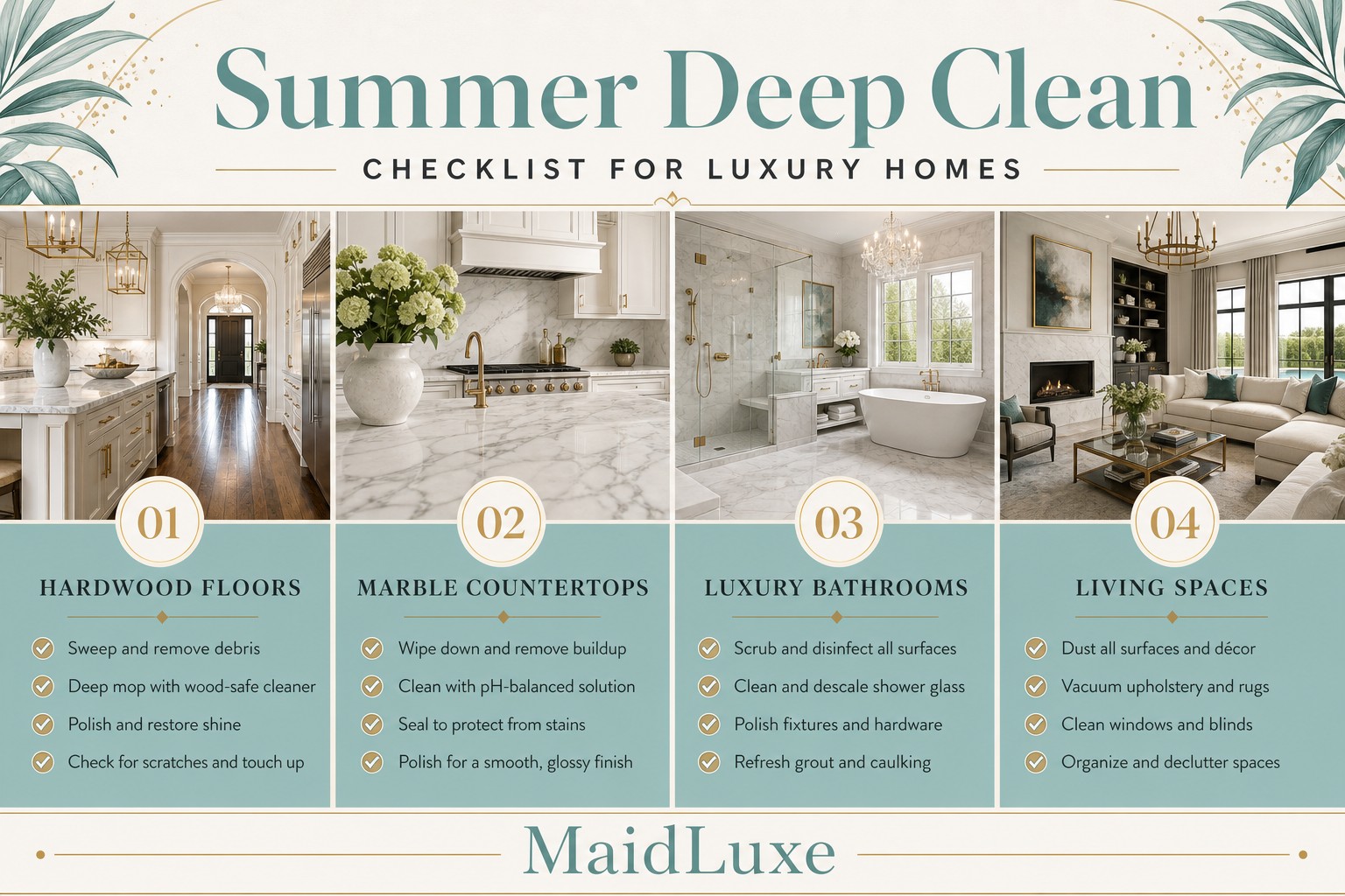 Summer Deep Cleaning Checklist for West University Place Texas - MaidLuxe